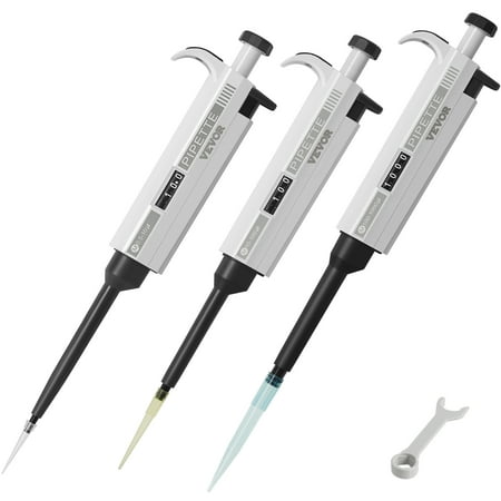 BENTISM Lab Micropipette Kit 0.5-10µl 10-100µl 100-1000µl Single Channel (3 pcs)