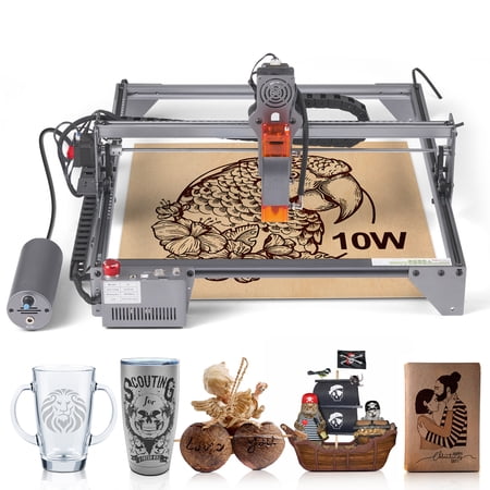 VEVOR Laser Engraver Laser Engraving Machine 10W Compressed Spot Eye Protection