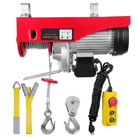 VEVOR Lift Electric Hoist 1320lbs,1150W 110V Electric Winch with 14ft Wired Remote Control