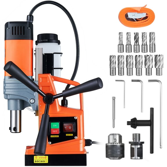BENTISM Magnetic Drill 1300W 2922lbf/13000N Portable Mag Drill Press 810RPM Magnetic Drilling Machine