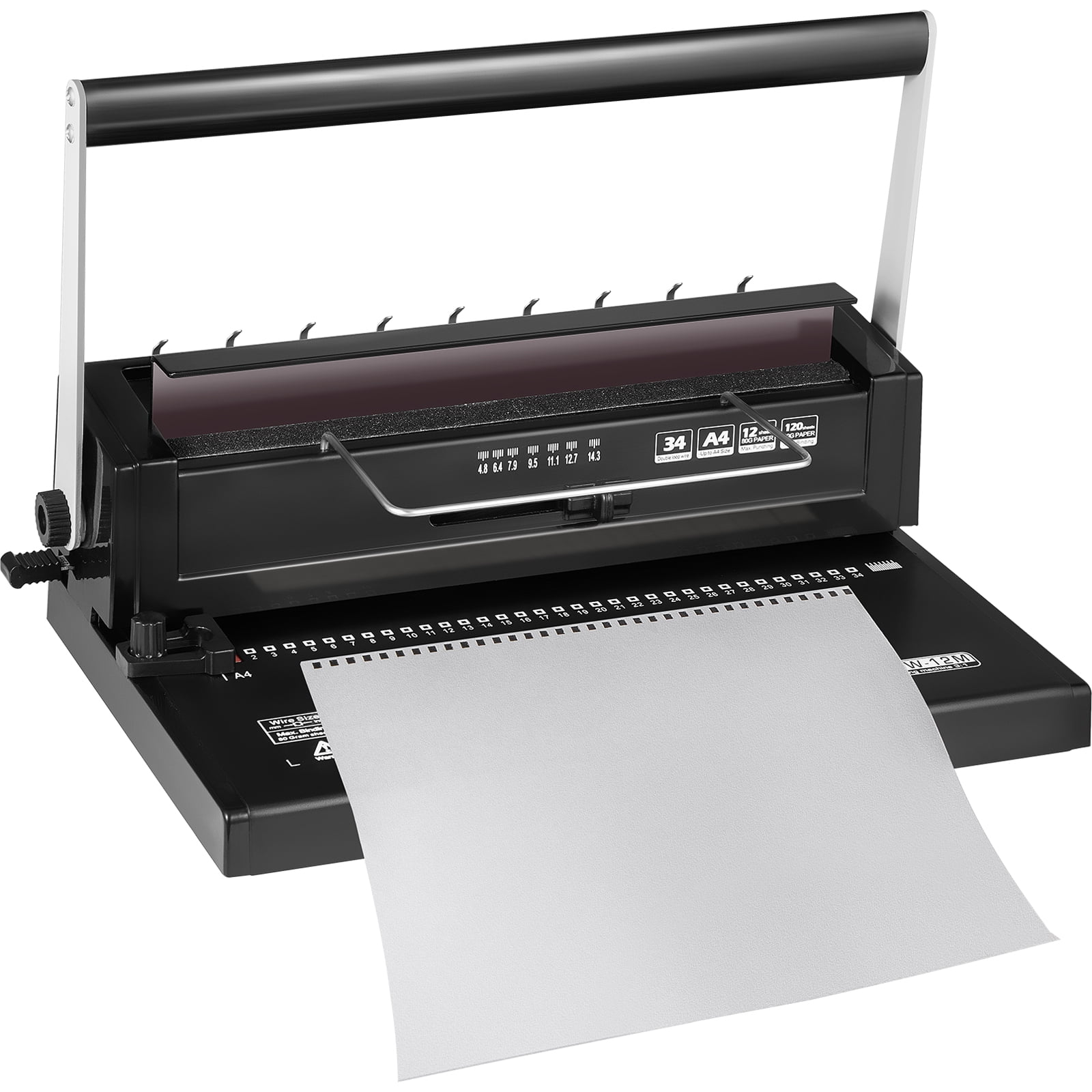 BENTISM Manual Spiral Coil Paper Punching Binding Machine 34 Holes for
