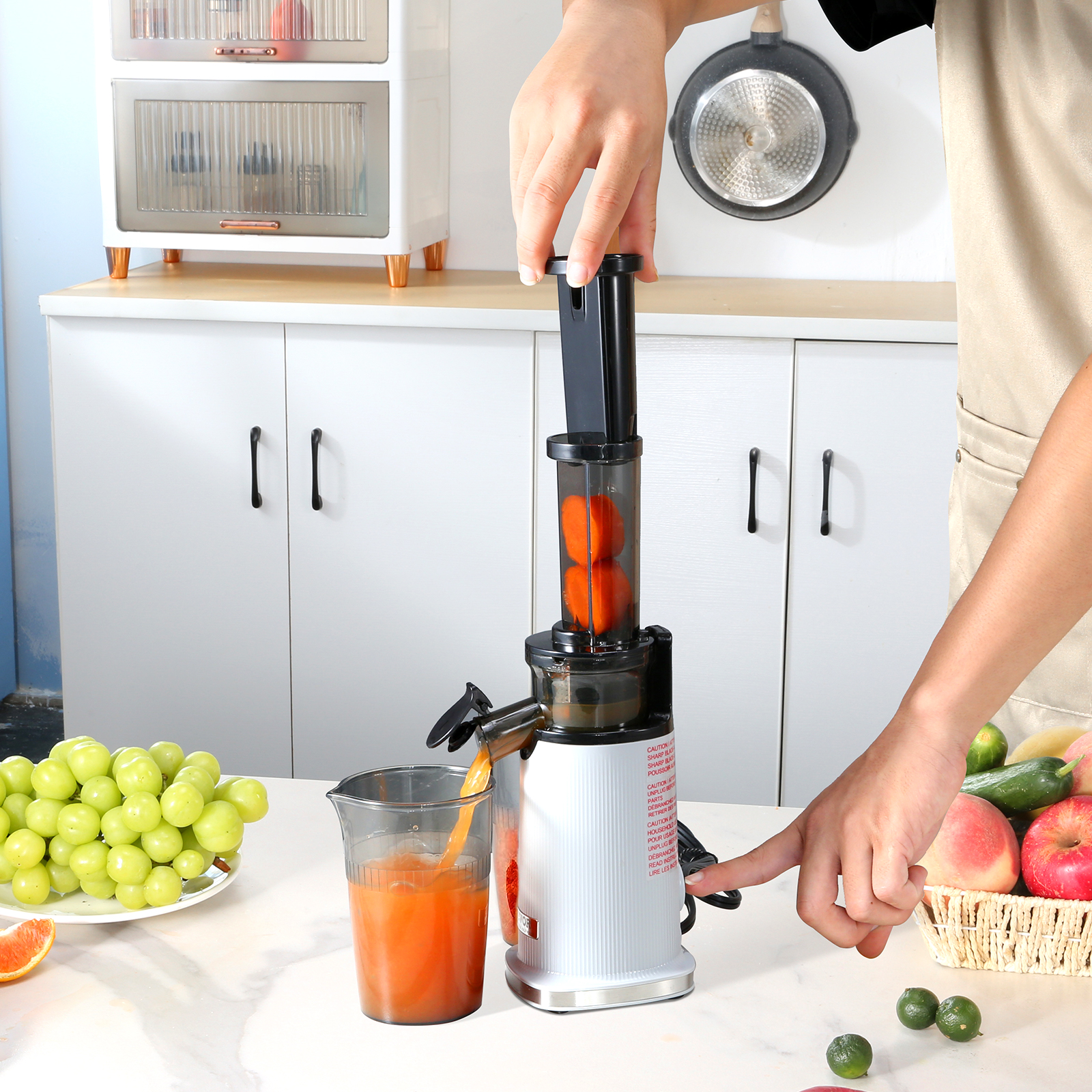 Best Choice Products 150W Horizontal Slow Masticating Juicer, Cold
