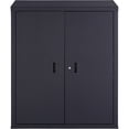 thumbnail image 1 of BENTISM Metal Storage Cabinet w/ 2 Adjustable Shelves & Lockable 200lbs per Shelf, 1 of 9