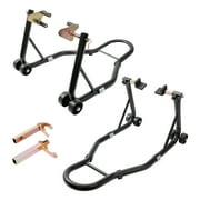 BENTISM Motorcycle Front & Rear Stand 850 lbs Bike Wheel Lift Forklift Spoolift Paddock Swingarm Lift U+L Design for Most Yamaha Honda Kawasaki Suzuki Motorcycles