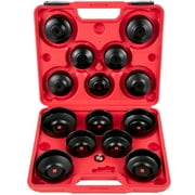 BENTISM Oil Filter Socket Set 14 Pcs Oil Filter Wrench Set, Sturdy Steel Oil Filter Socket 3/8" Oil Filter Socket, Low Profile Oil Filter Socket Set For Easy Access, Oil Filter Wrench Cap Set w/ Case