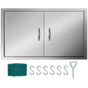 BENTISM Outdoor Kitchen Doors BBQ Kitchen Doors 39x26 inch Stainless Steel Cabinet