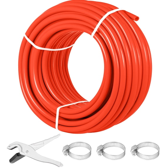 BENTISM Oxygen O2 Barrier PEX Tubing - 1/2 inch X 300 FT Pex Tube Coil - EVOH PEX-B Pipe for Residential Commercial Radiant Floor Heating Pex Pipe