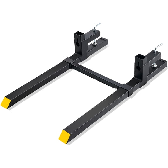 VEVOR Pallet Forks, 2000 lbs Clamp on Tractor Bucket Forks, 43" Total Length Heavy Duty Pallet Forks with Adjustable Stabilizer Bar
