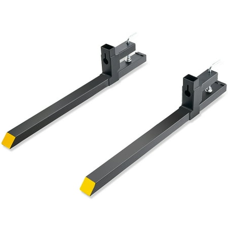 VEVOR Pallet Forks, 2000 lbs Clamp on Tractor Bucket Forks, 43" Total Length Heavy Duty Pallet Forks