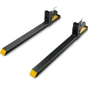 BENTISM Pallet Forks, 4000 lbs Clamp on Tractor Bucket Forks, 60" Total Length Heavy Duty Pallet Forks