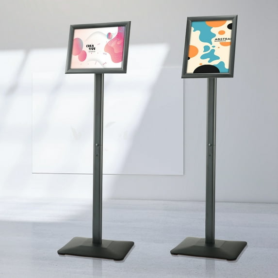 VEVOR Pedestal Sign Holder Adjustable Poster Stand 8.5 x 11 Inch Metal Base