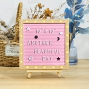 BENTISM Pink Felt Letter Board Changeable Sign Boards with 510 Letters 10"x10"