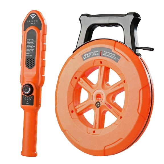 VEVOR Pipes Blockage Diagnostic100ft/30m Pipe Blockage Detector Locators Waterproof for PVC, Plastic,Metal
