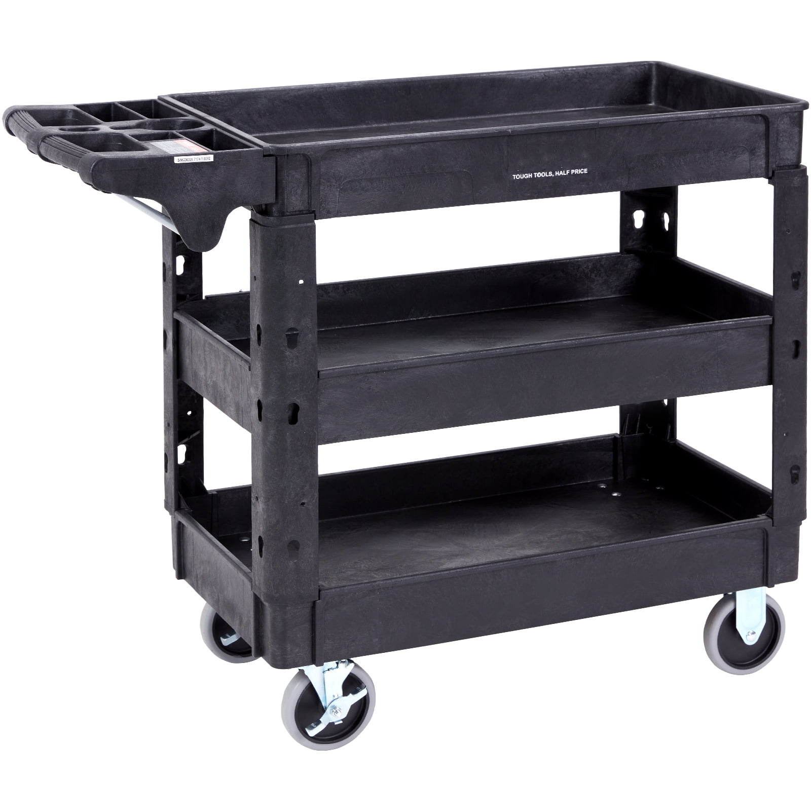 BENTISM Plastic Service Utility Cart, Support up to 550lbs Capacity