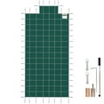 thumbnail image 1 of VEVOR Pool Safety Cover Fits 20x40ft Rectangle Inground Safety Pool Cover Green Mesh with 4x8ft Center End Steps Solid Pool Safety Cover for Swimming Pool Winter Safety Cover, 1 of 9