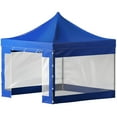 thumbnail image 1 of VEVOR Pop Up Canopy Tent, 10 x 10 ft, Outdoor Patio Gazebo Tent with Removable Sidewalls and Wheeled Bag, UV Resistant Waterproof Instant Gazebo Shelter for Party, Garden, Backyard, Blue, 1 of 9