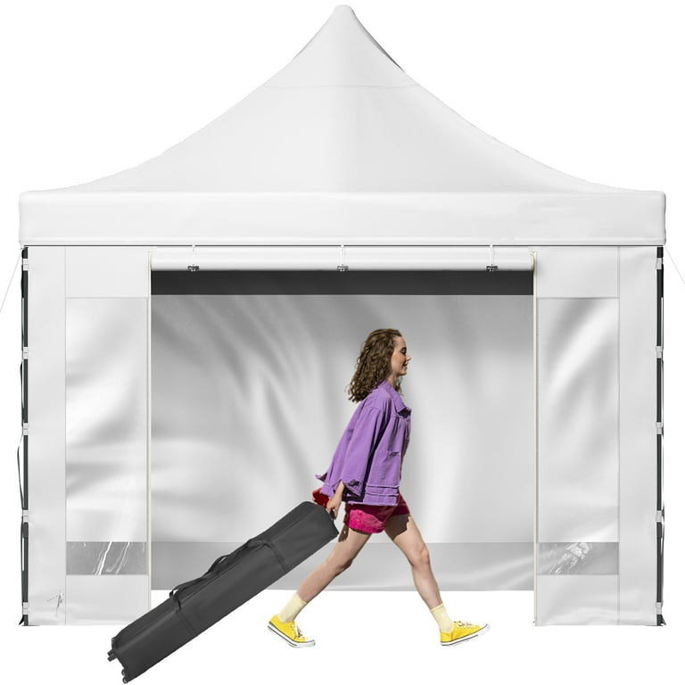 Pop-Up Tent w/ Windows, Heavy-Duty Tent - 10ft x 10ft