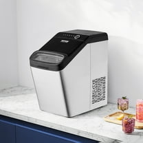 27 lbs. Portable Countertop Ice Maker in Stainless Steel