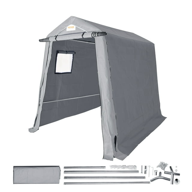 BENTISM Portable Shed Outdoor Storage Shelter, 6x8x7 ft Heavy Duty