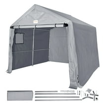 BENTISM Portable Shed Storage Shelter Outdoor, 10x10x8.5 ft Heavy Duty All-Season Instant Storage Tent Tarp Sheds with Roll-up Zipper Door and Ventilated Windows