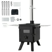 BENTISM Portable Wood Camping Stove with Exhaust Pipes