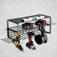 BENTISM Power Tool Organizer 5 Drill Holders Wall Mounted Garage Tool