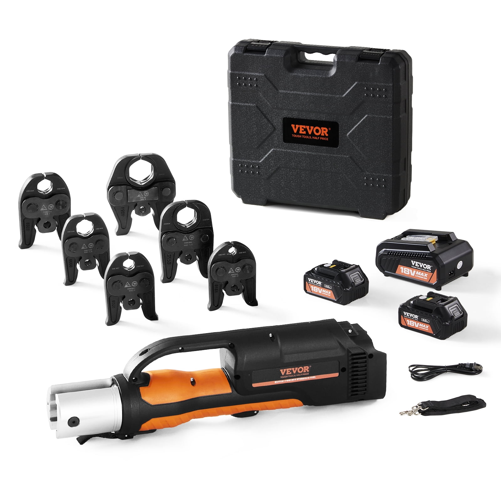 BENTISM Pro Press Tool for Copper Pipe 18V Electric Pipe Crimping Tool for 1 2 to 2 Stainless Steel Compact Plumbing Pipe Press Tool with 6 Pro
