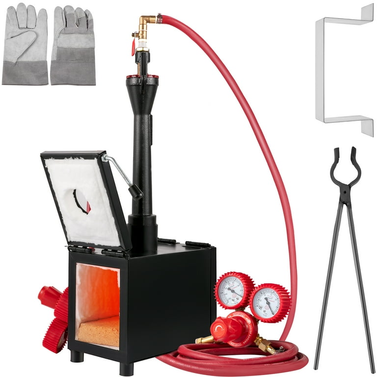 BENTISM Propane Forge Portable, Double Burner Knife and Tool Making Farrier  Forg, Large Capacity Blacksmith Farrier Forges, Gas Forging Tools and  Equipment 