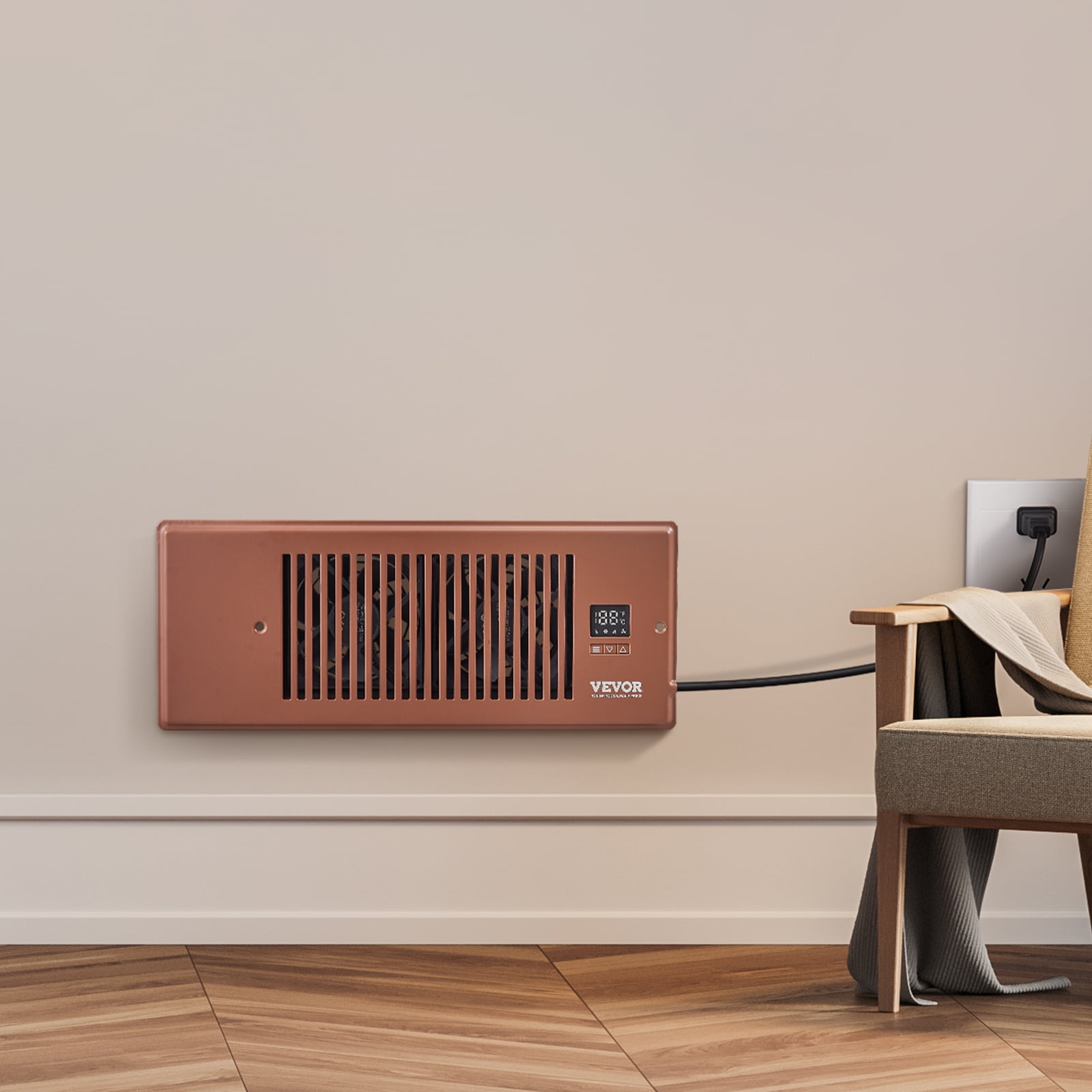 BENTISM Quiet Register Booster Fan 4 x 12”, Smart Register Vent with