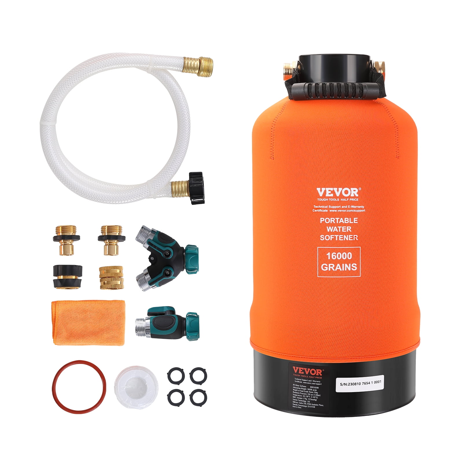 BENTISM RWS16000, Grain Portable Softener, 3241 lb for RV Water System