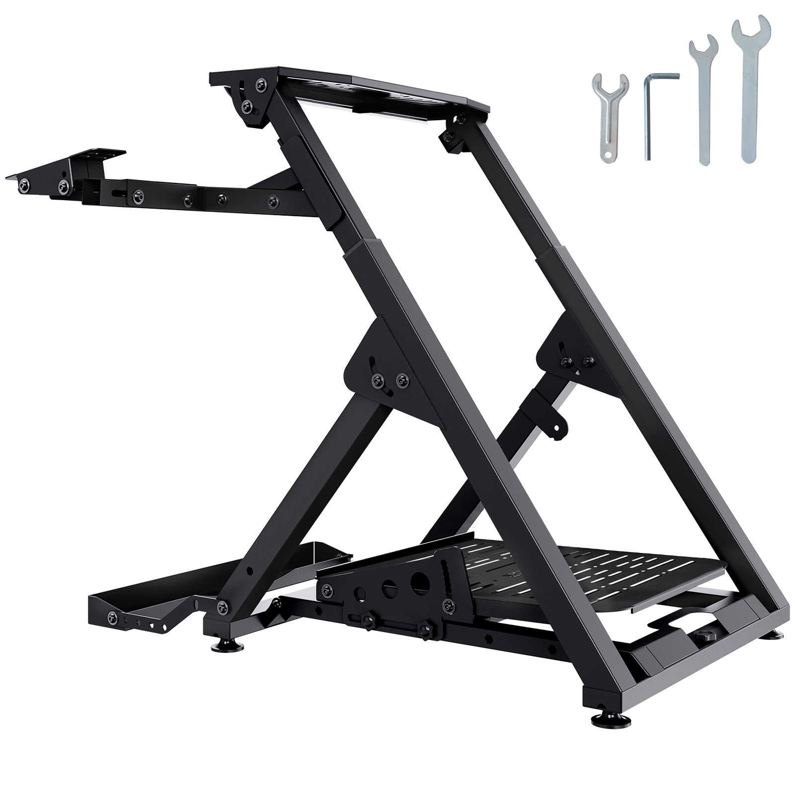 Foldable Racing Steering Wheel Stand - Height Adjustable, Portable For Sim Racing
