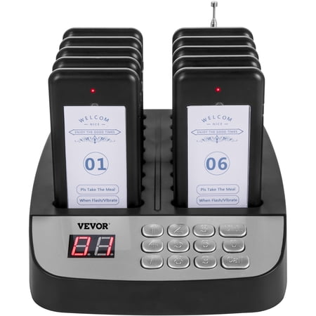 BENTISM Restaurant Pager Paging System 10 Coasters Wireless Pagers for Restaurants