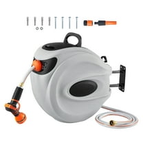 Sunneday 50' Wall-Mount Auto Retractable Hose Reel - Assorted