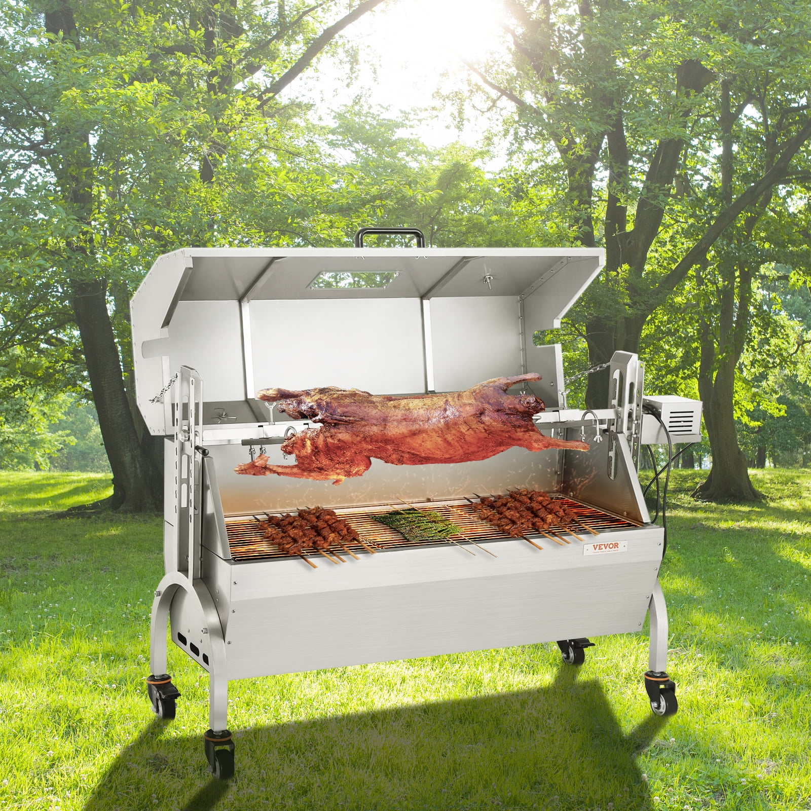 Pig rotisserie grill deals