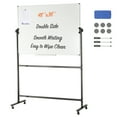 BENTISM Rolling Whiteboard Doublesided Mobile Whiteboard 48 x