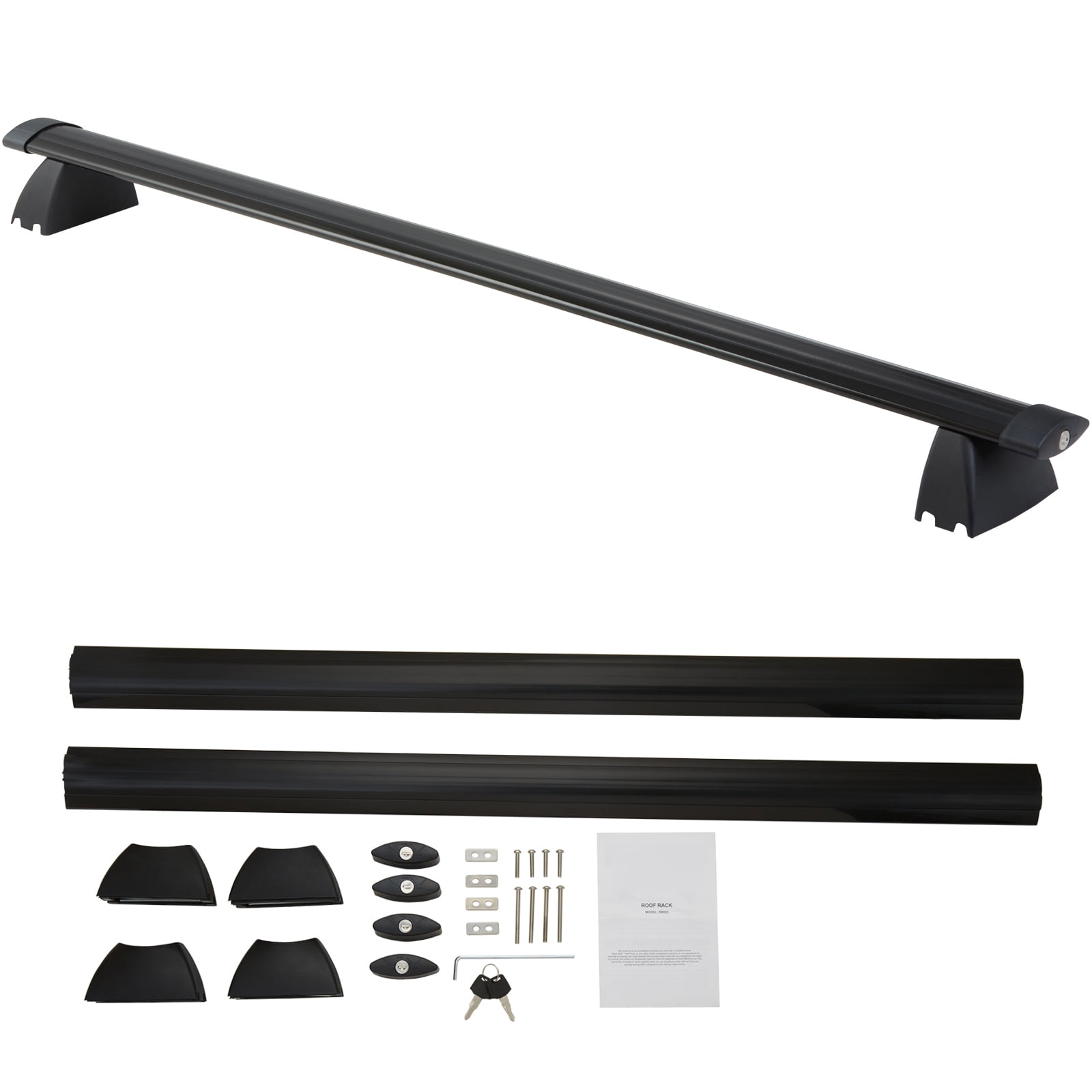 VEVOR Roof Rack Cross Bars, Compatible with 2011-2021 Jeep Grand Cherokee with Grooved Side Rails, 200lbs Load Capacity for Rooftop Cargo Carrier Bag Luggage Kayak Bi