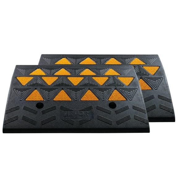 VEVOR Rubber Curb Ramp Driveway Ramp for Curb 2 Pack 6" Rise 19.3" Wide 33069lbs