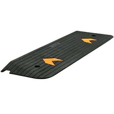BENTISM Rubber Threshold Ramp Door Ramp 1" Rise 33069 lbs Load Rubber Curb Ramp