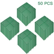 BENTISM Rubber Tiles Interlocking Garage Floor Tiles 12x12x0.5Inch 50PCS Deck Tile Green