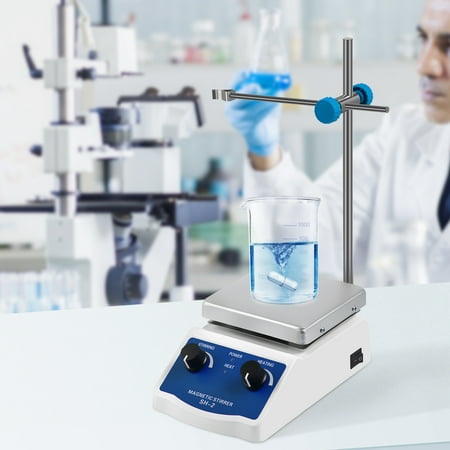 VEVOR SH-2 Hot Plate Magnetic Stirrer Dual Controls + 1 Stir Bar Combo 180W