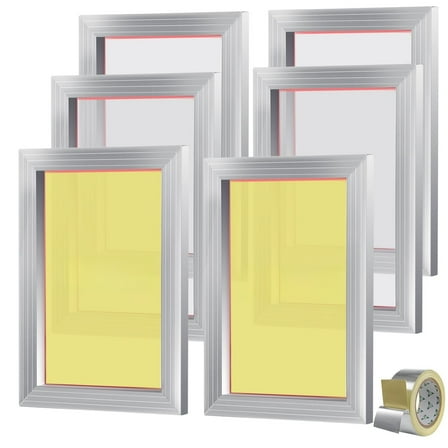 VEVOR Screen Printing Kit Silk Screen Printing Frame 10x14in 156 Count Mesh 6pcs