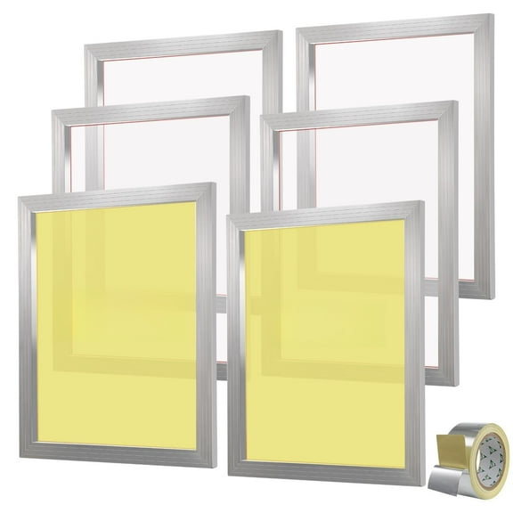 VEVOR Screen Printing Kit Silk Screen Printing Frame 20x24in 110 Count Mesh 6pcs