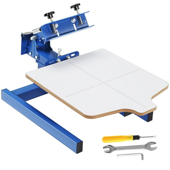 BENTISM Screen Printing Machine, 1 Color 1 Station Screen Printing Press, 21.7"X 17.7" Silk Screen Printing for T-Shirt DIY Printing Removable Pallet