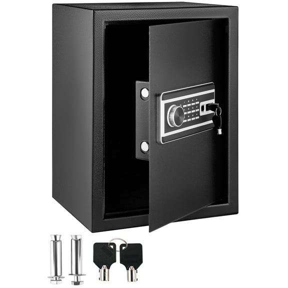 VEVOR Security Safe 60L Electronic Safe Box with Electronic Code Lock Digital Safe Box with Two Override Keys Fireproof Safe Carbon Steel Material Money Safe for Home Hotel and Office