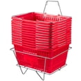 thumbnail image 1 of VEVOR Shopping Basket Store Baskets 21L Capacity 16.9"L with Handle 12Pcs Red, 1 of 9