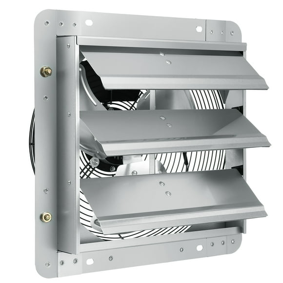 BENTISM Shutter Exhaust Fan Shop Exhaust Fan 12'' Wall Mounted Aluminum 1000 CFM