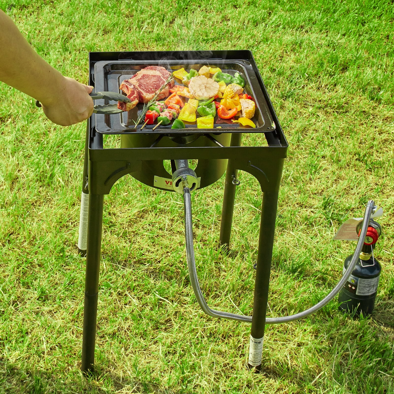 BENTISM Single Burner Outdoor Camping Stove Cooking Stove Portable BBQ