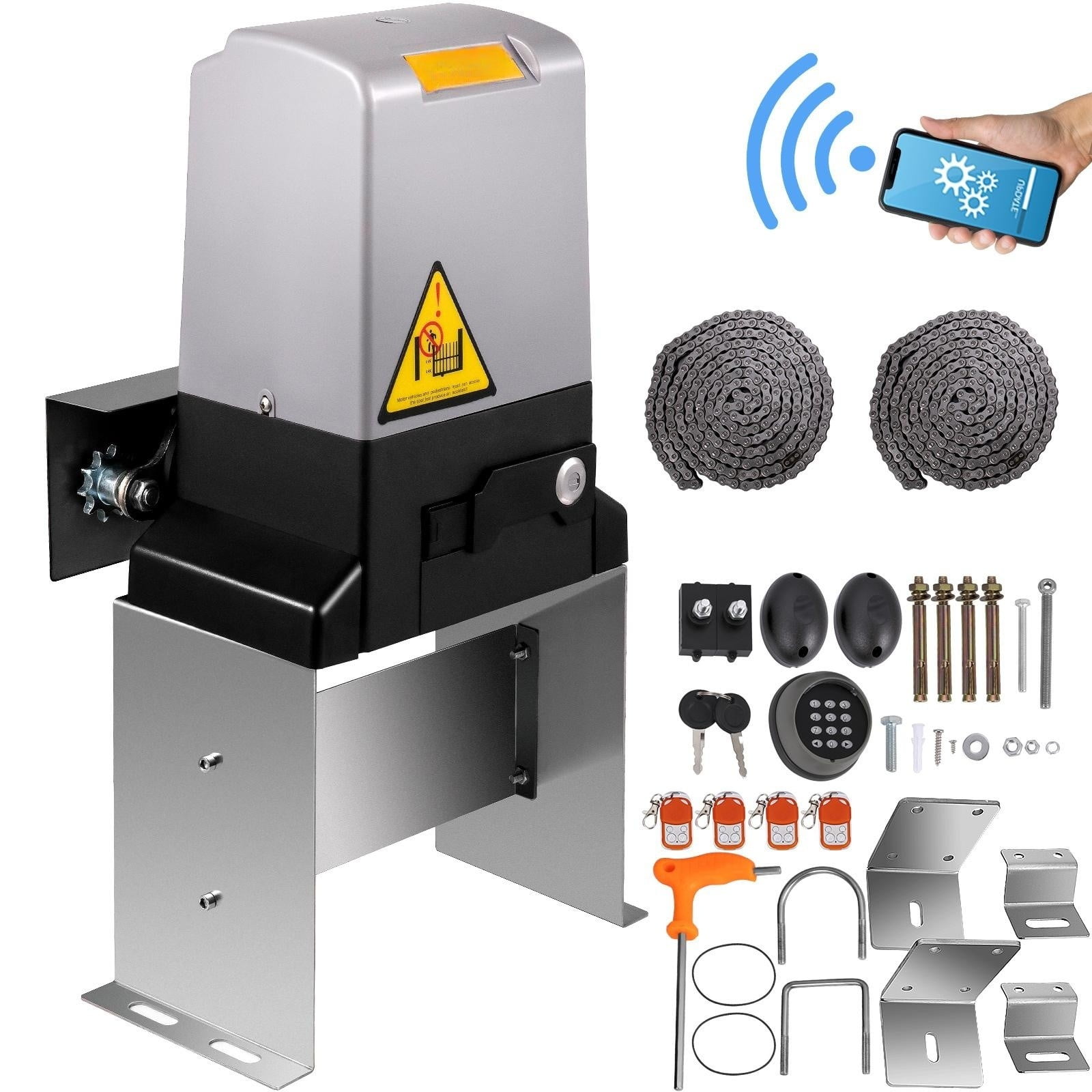Remote Drive Gate BENTISM Sliding Gate Opener 3300 LBS Automatic Sliding Gate, Gate ...