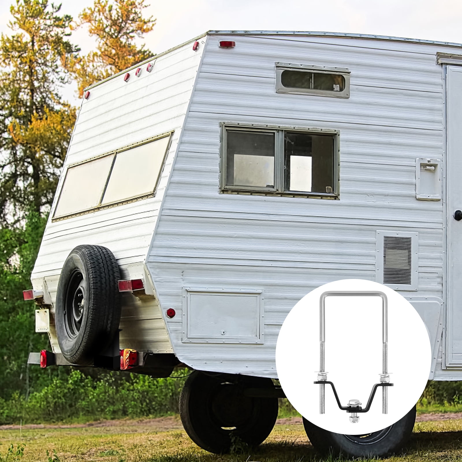 BENTISM Spare Tire UBolt Carrier Bracket Trailer Tongue Easy Secure