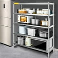 thumbnail image 1 of BENTISM Stainless Steel Shelving Adjustable Storage Shelf 5-Tier Storage Rack, 1 of 9